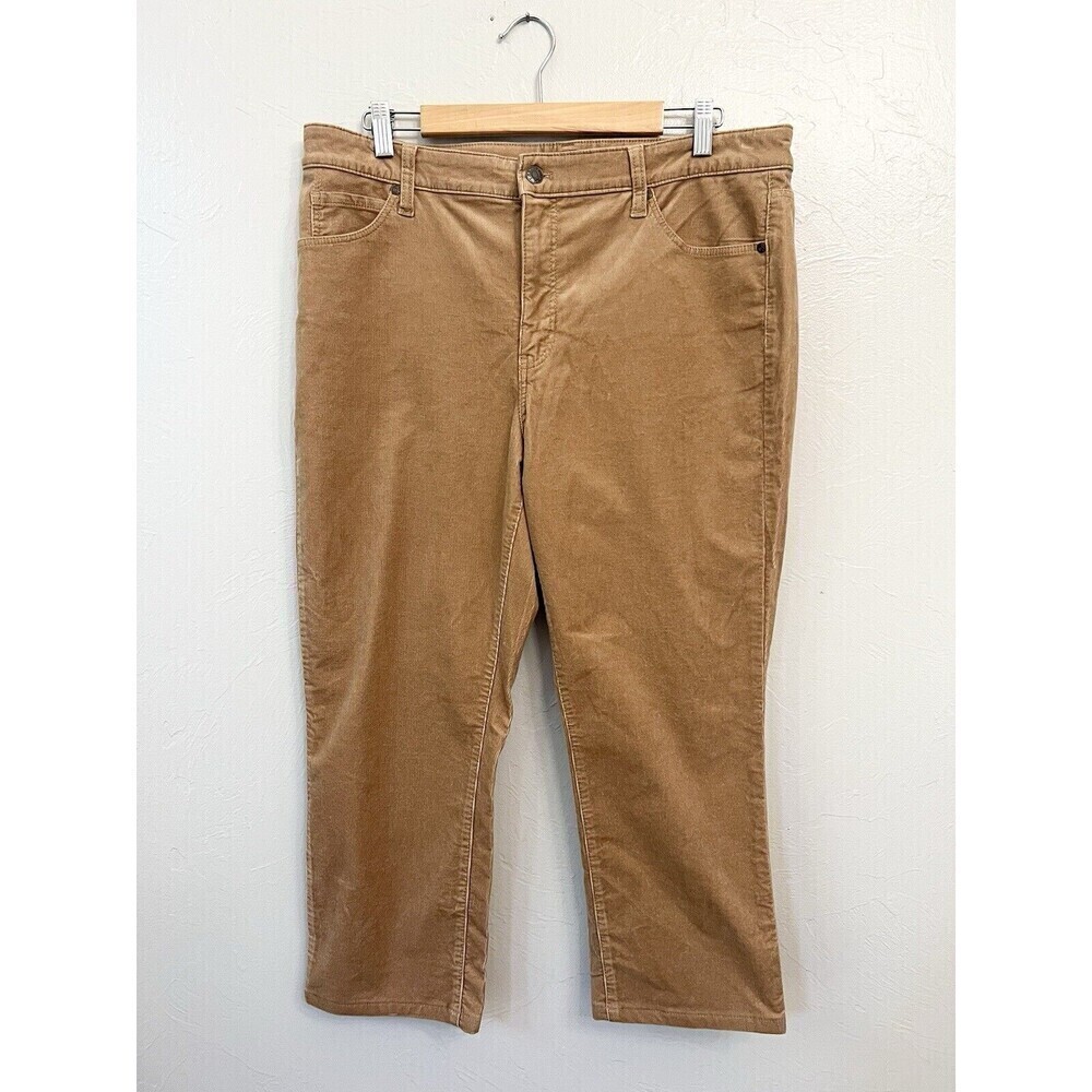 Talbots Pants Womens 14 P Brown Corduroy Straight Leg Autumn Festive Classic